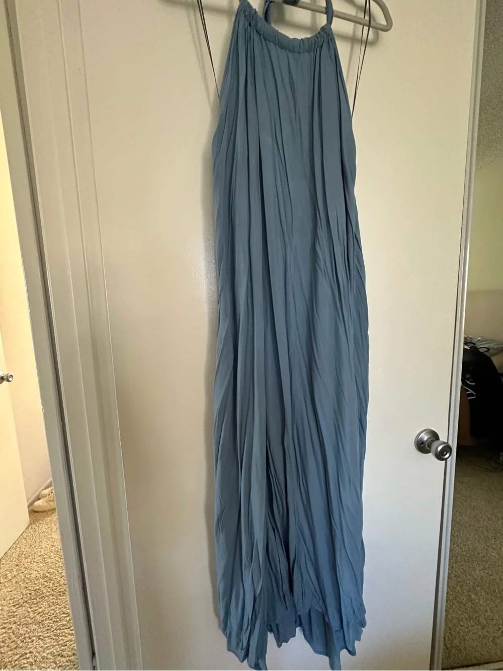Elan Light Blue Halter Maxi Dress - Size M - Picture 8 of 12